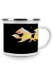 Mr. & Mrs. Panda Camping Emaille Tasse 45. Hochzeitstag Messingh... in Schwarz