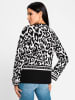 Heine Pullover in schwarz-ecru-gemustert