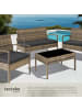 tectake Rattan Gartenlounge für 4 Personen, mit Sicherheitsglasplatte
