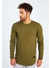 Leif Nelson Herren Longsleeve Rundhals LN-8394 in khaki