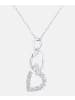 Diamant L'éternel Halskette mit Anhänger aus 375 Weißgold mit Diamant Herz-Design
