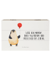 Mr. & Mrs. Panda Truhe Pinguin Luftballon mit Spruch in Weiß