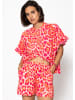 SASSYCLASSY Musselin Bluse mit Rüschensaum in Pink