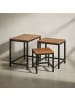 KADIMA DESIGN 3er Set Design Beistelltisch AKOLA Satztisch Metallbeine