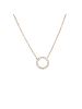 Luxxos Collier "Kreis mit Zirkonia  45 cm" in Gold