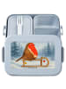 Mr. & Mrs. Panda Lunchbox Rotkehlchen Schlitten Design ohne Spruch in Blau Pastell
