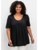 sheego T-Shirt in schwarz