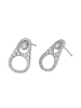 NAEMI Women Earrings in Silver White