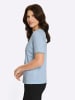 Sieh an! Kurzarm-Shirt in hellblau-camel