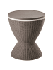 Beliani Stehtisch AISA in Braun - (W) 49 x (H) 58 x (L) 49 cm