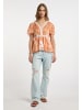 IZIA Bluse in Orange Weiss