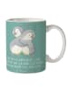 Mr. & Mrs. Panda Geschenktasse 7. Hochzeitstag Kupferhochzeit mi... in Meeresbrise