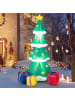 COSTWAY 180cm aufblasbarer LED Weihnachtsbaum in Grün