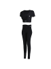 YEAZ CLUB LEVEL set top + leggings in schwarz