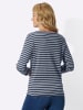 Sieh an! Sweatshirt in rauchblau-ecru-geringelt