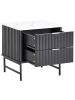 Beliani Nachttisch GLASTONBURY in Schwarz - (W) 48 x (H) 50 x (L) 40 cm