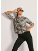 MADELEINE Elegante Printbluse mit grafischem Muster in berber / schwarz