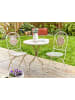 Beliani Outdoor Bistrotisch SPELLO in Weiß/Rot/Grau - (W) 60 x (H) 74 x (L) 60 cm