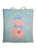 Mr. & Mrs. Panda Shopping Bag Schweinchen Glühwein ohne Spruch in Eisblau