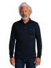 Carlo Colucci Langarm-Poloshirt Corneanu in Navy