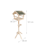 relaxdays Vogelfutterhaus in Natur - (B)36 x (H)121 x (T)30 cm