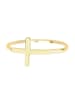 Elli Ring 375 Gelbgold Kreuz in Gold