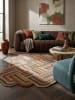 KADIMA DESIGN Teppich Wolle Handgetuftet SOAR Geometrisch Wohnzimmer Modern Wohnlich in Rosa