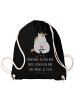 Mr. & Mrs. Panda Beutel Einhorn Traurig mit Spruch in Schwarz
