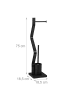 relaxdays WC Garnitur Schwarz - (B)18,5 x (H)75 x (T)18,5 cm
