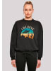 F4NT4STIC Oversize Sweatshirt I Believe UFO Alien Sonnenuntergang in schwarz