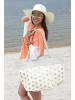 styleBREAKER Strandtasche in Beige-Silber