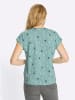 Sieh an! Rundhals-Shirt in salbei-marine-bedruckt