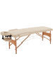 HOMCOM Massagetisch-210L x 81B x 67-92H cm-Cremeweiß