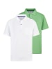 Redmond Poloshirt Basic in Hellgrün / weiß