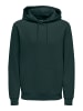 Only&Sons Weicher Kapuzen Pullover Basic Hoodie ONSCERES in Grün-4