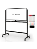 COSTWAY Mobiles Whiteboard in Schwarz