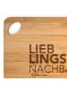 Mr. & Mrs. Panda Schneidebrett Nachbar mit Spruch in Braun