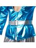 tectake Schillerndes Disco-Outfit aus Glanzstoff, blau