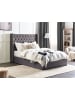 Beliani 2-tlg Doppelbett LUBBON in Grau/Silber