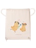 Mr. & Mrs. Panda Beutelrucksack Mops Verliebt ohne Spruch in Creme