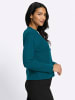 Sieh an! Strickjacke in aquapetrol