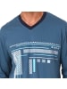 NORMANN Single-Jersey Schlafanzug in jeansblau