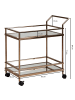 FineBuy Servierwagen in Gold / Metall / 45x65x84