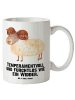Mr. & Mrs. Panda Kaffeepott Sternzeichen Widder mit Spruch in Weiß