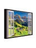 WALLARENA Bild mit Rahmen Fenster in Grün