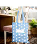 Mr. & Mrs. Panda Shopping Tasche Einhorn Sternenhimmel mit Spruch in Sky Blue