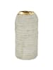 Mauro Ferretti Keramikvase mit Golddetails, modernes Design, ø 12,5 x 25 cm