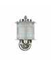 Licht-Erlebnisse Außen Wandlampe (B)16 x (H)26 cm in Nickel matt Weiß