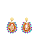 IZIA Women Earrings in Orange Multicolor