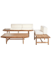 Beliani 3-tlg Lounge Set GIAVENO in Braun/Weiß